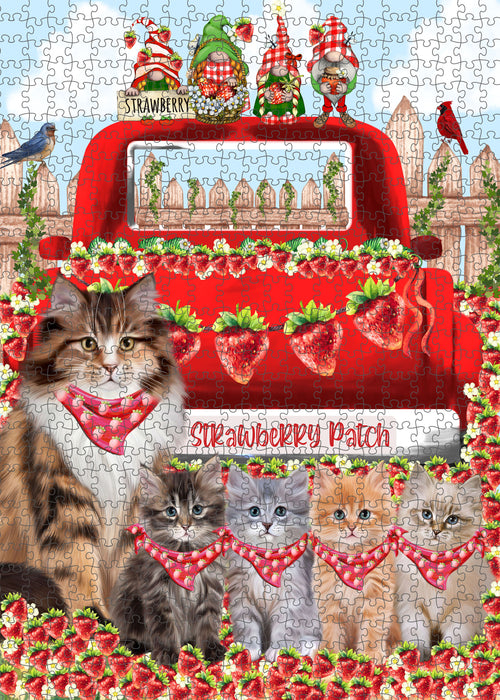 Siberian Cats Jigsaw Puzzle for Adult, Explore a Variety of Designs, Interlocking Puzzles Games, Custom and Personalized, Gift for Cat and Pet Lovers