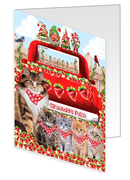Siberian Cat Greeting Cards & Note Cards: Invitation Card with Envelopes Multi Pack, Personalized, Explore a Variety of Designs, Custom, Cats Gift for Pet Lovers