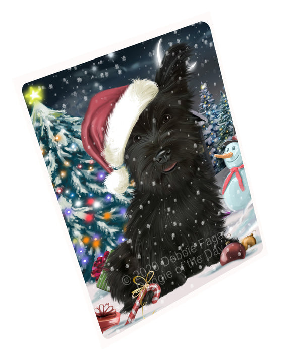 Christmas Holly Jolly Skye Terrier Dog Refrigerator/Dishwasher Magnet - Kitchen Decor Magnet - Pets Portrait Unique Magnet - Ultra-Sticky Premium Quality Magnet RMAG112923