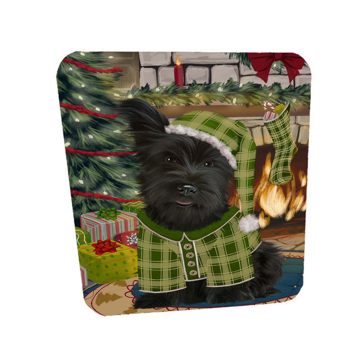 The Christmas Stocking was Hung Skye Terrier Dog Coasters Set of 4 CSTA58618