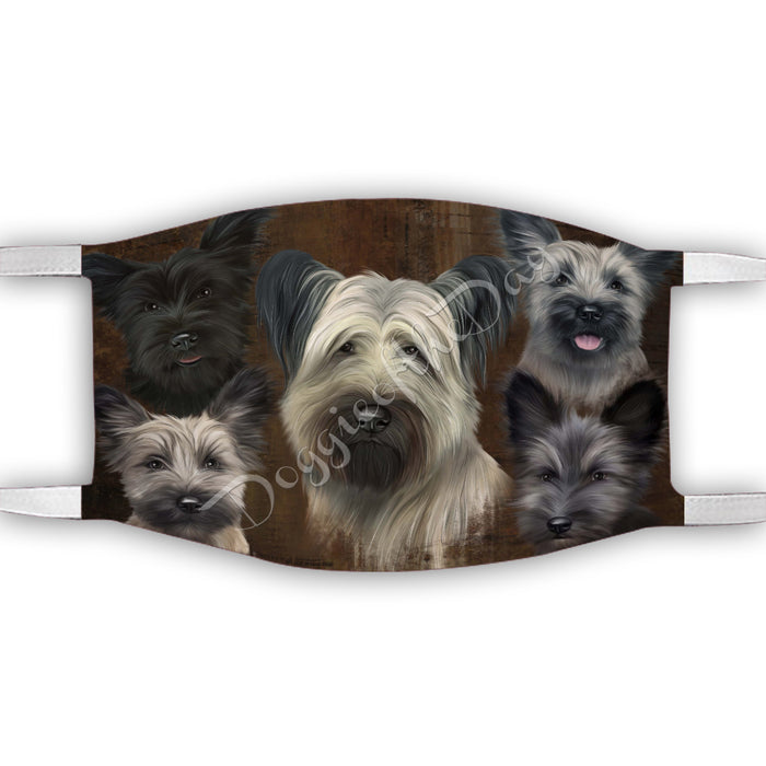 Rustic Skye Terrier Dogs Face Mask FM50093