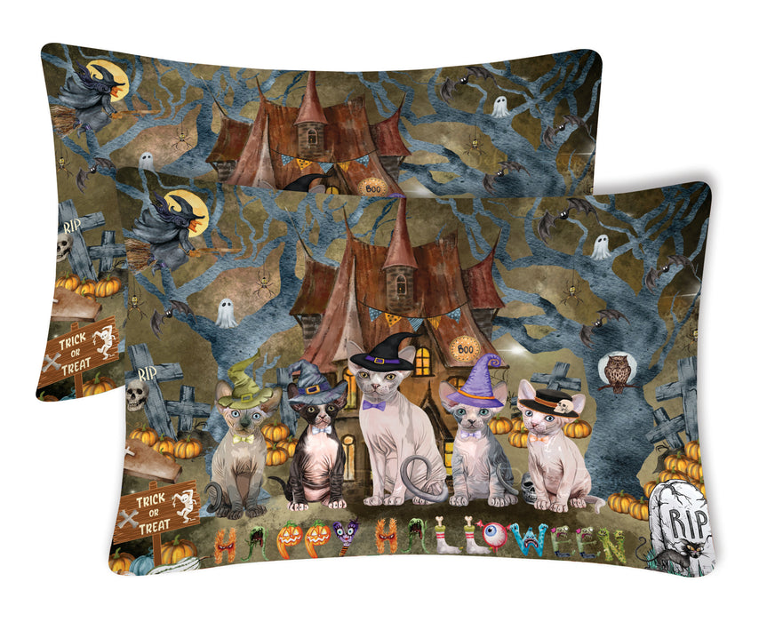 Sphynx Cat Pillow Case: Explore a Variety of Custom Designs, Personalized, Soft and Cozy Pillowcases Set of 2, Gift for Pet and Cats Lovers