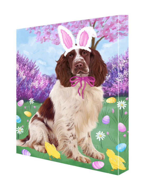 Easter holiday Springer Spaniel Dog Canvas Wall Art - Premium Quality Ready to Hang Room Decor Wall Art Canvas - Unique Animal Printed Digital Painting for Decoration CVS519