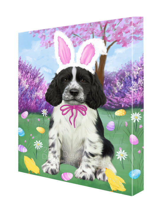 Easter holiday Springer Spaniel Dog Canvas Wall Art - Premium Quality Ready to Hang Room Decor Wall Art Canvas - Unique Animal Printed Digital Painting for Decoration CVS520