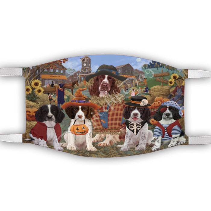 Halloween 'Round Town Springer Spaniel Dogs Face Mask FM49997