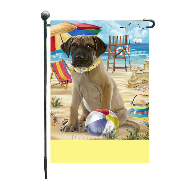 Personalized Pet Friendly Beach Great Dane Dog Custom Garden Flags GFLG-DOTD-A58211