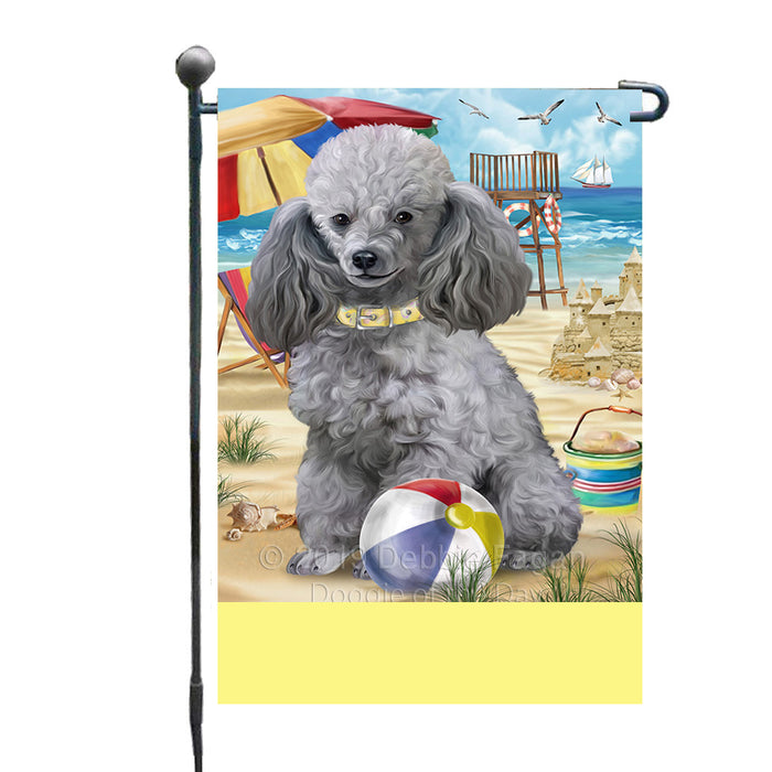 Personalized Pet Friendly Beach Poodle Dog Custom Garden Flags GFLG-DOTD-A58382