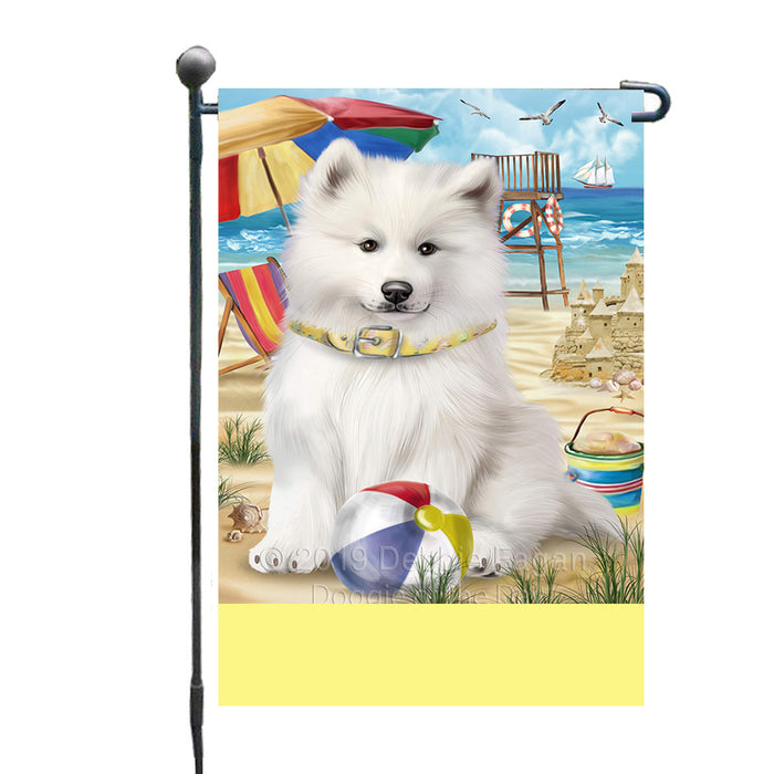 Personalized Pet Friendly Beach Samoyed Dog Custom Garden Flags GFLG-DOTD-A58406