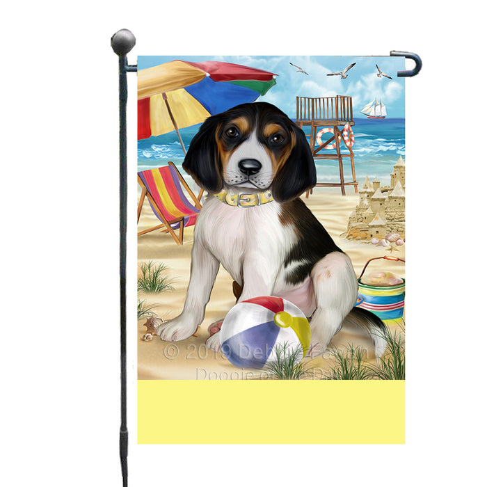 Personalized Pet Friendly Beach Treeing Walker Coonhound Dog Custom Garden Flags GFLG-DOTD-A58459
