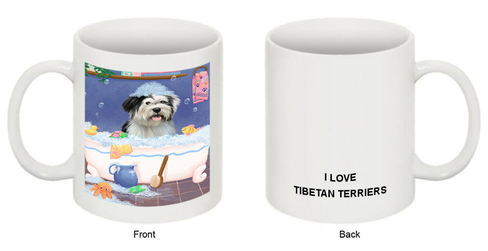 Rub A Dub Dog In A Tub Tibetan Terrier Dog Coffee Mug MUG52864