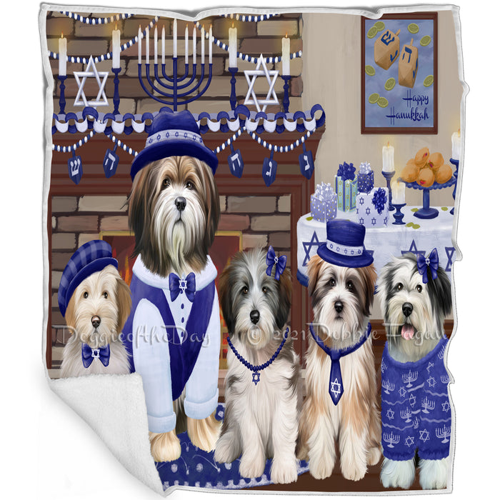 Happy Hanukkah Tibetan Terrier Dogs Blanket BLNKT144061