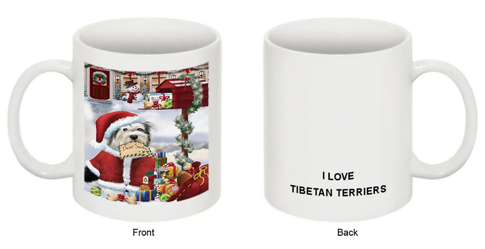 Tibetan Terrier Dog Dear Santa Letter Christmas Holiday Mailbox Coffee Mug MUG49333