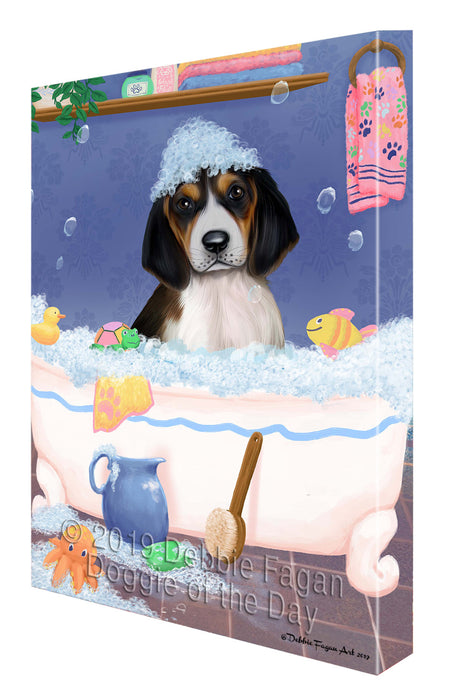 Rub A Dub Dog In A Tub Treeing Walker Coonhound Dog Canvas Print Wall Art Décor CVS143720