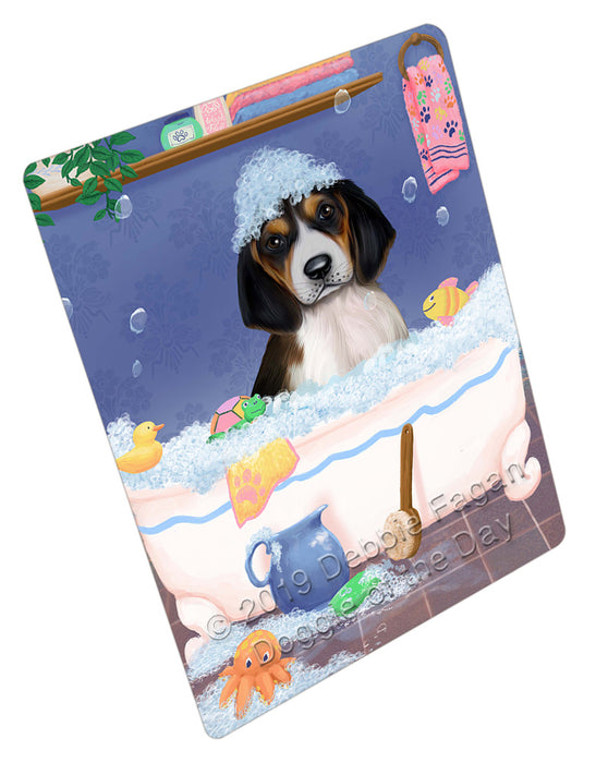 Rub A Dub Dog In A Tub Treeing Walker Coonhound Dog Cutting Board - For Kitchen - Scratch & Stain Resistant - Designed To Stay In Place - Easy To Clean By Hand - Perfect for Chopping Meats, Vegetables, CA81902