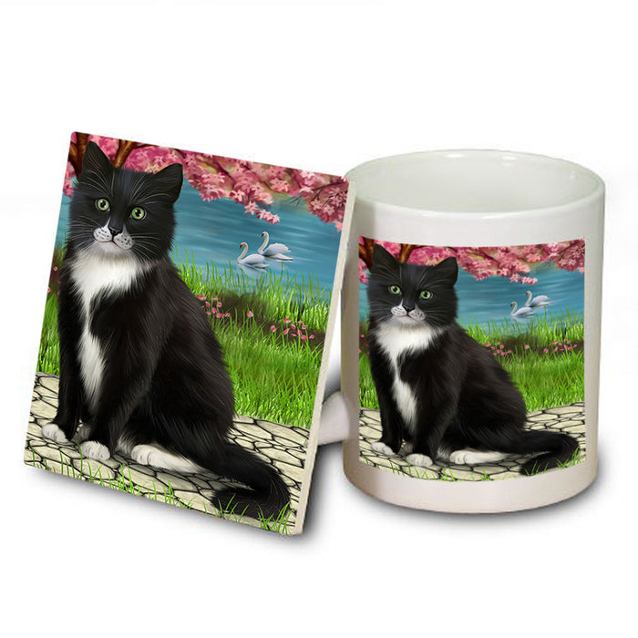 Tuxedo Cat Mug and Coaster Set MUC51784