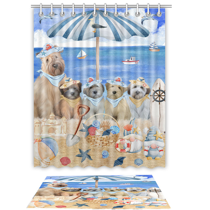 Wheaten Terrier Shower Curtain & Bath Mat Set: Explore a Variety of Designs, Custom, Personalized, Curtains with hooks and Rug Bathroom Decor, Gift for Dog and Pet Lovers