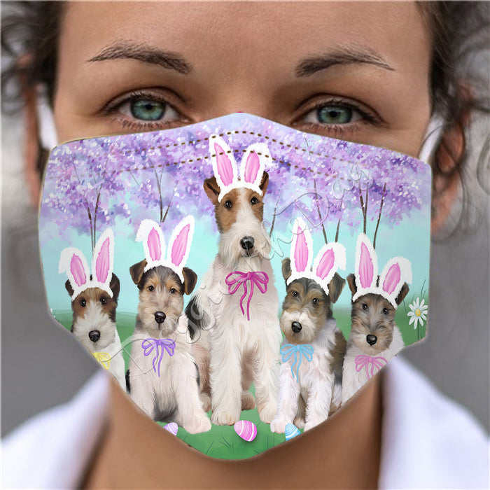 Easter Holiday Wire Fox Terrier Dogs Face Mask FM49651