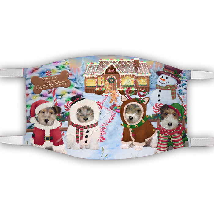 Holiday Gingerbread Cookie Wire Fox Terrier Dogs Shop Face Mask FM48947