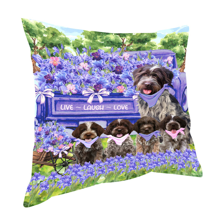 Wirehaired Pointing Griffon Pillow: Explore a Variety of Designs, Custom, Personalized, Throw Pillows Cushion for Sofa Couch Bed, Gift for Dog and Pet Lovers