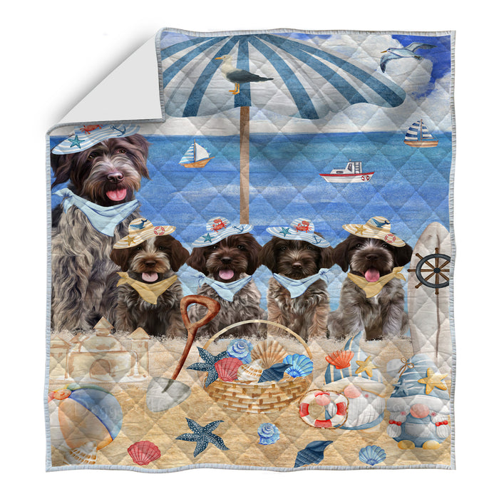 Wirehaired Pointing Griffon Bedding Quilt, Bedspread Coverlet Quilted, Explore a Variety of Designs, Custom, Personalized, Pet Gift for Dog Lovers