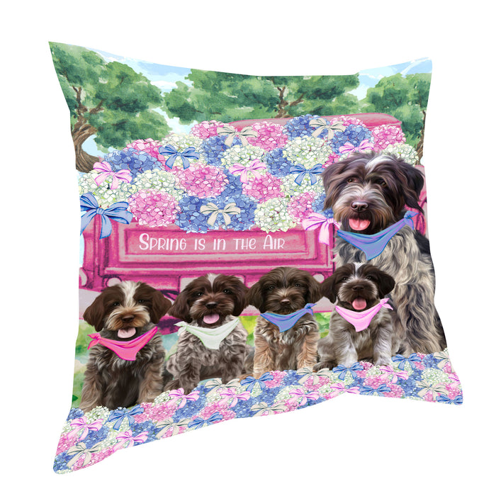 Wirehaired Pointing Griffon Pillow: Explore a Variety of Designs, Custom, Personalized, Throw Pillows Cushion for Sofa Couch Bed, Gift for Dog and Pet Lovers