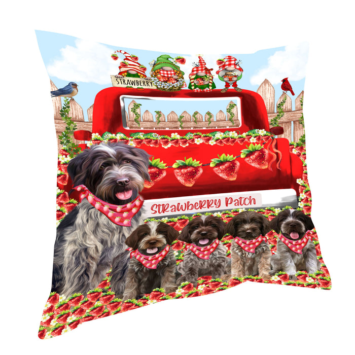 Wirehaired Pointing Griffon Pillow, Cushion Throw Pillows for Sofa Couch Bed, Explore a Variety of Designs, Custom, Personalized, Dog and Pet Lovers Gift