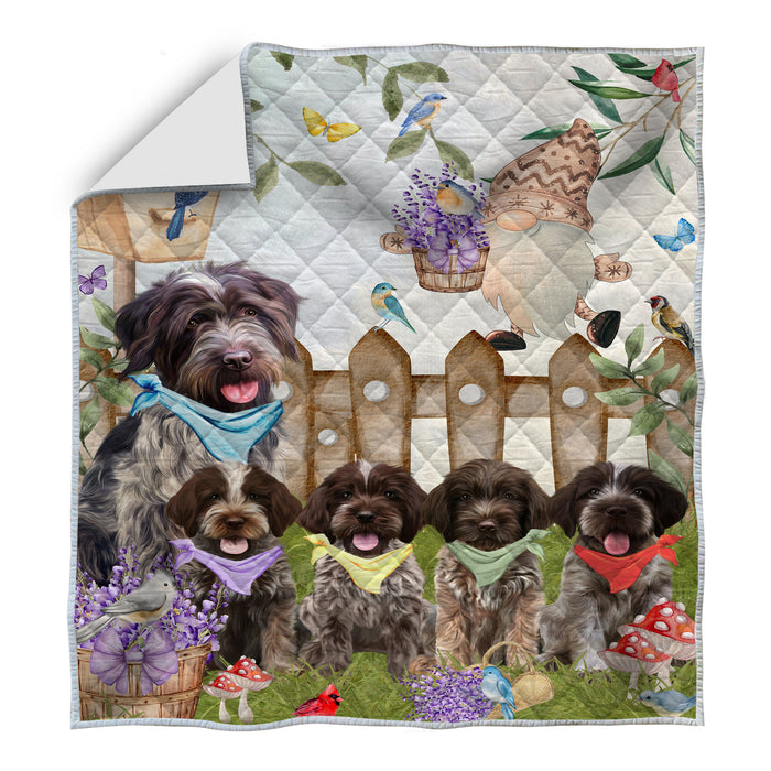Wirehaired Pointing Griffon Bedding Quilt, Bedspread Coverlet Quilted, Explore a Variety of Designs, Custom, Personalized, Pet Gift for Dog Lovers