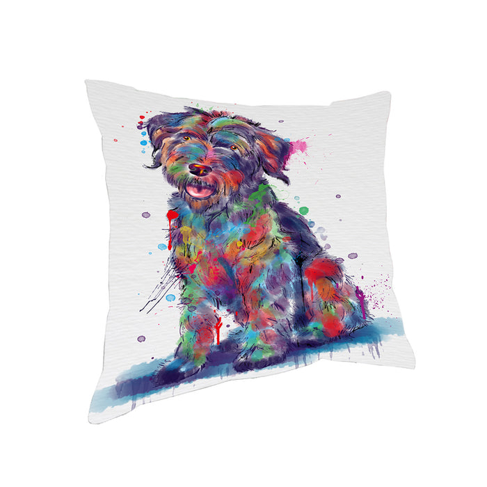 Watercolor Wirehaired Pointing Griffon Dog Pillow with Top Quality High-Resolution Images - Ultra Soft Pet Pillows for Sleeping - Reversible & Comfort - Ideal Gift for Dog Lover - Cushion for Sofa Couch Bed - 100% Polyester