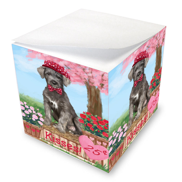 Rosie 25 Cent Kisses Wolfhound Dog Note Cube NOC-DOTD-A57324