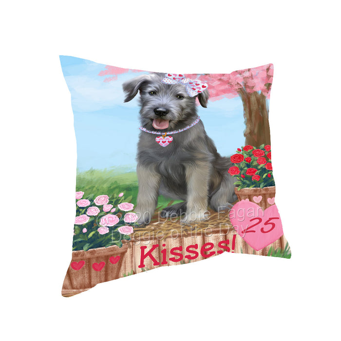 Rosie 25 Cent Kisses Wolfhound Dog Pillow with Top Quality High-Resolution Images - Ultra Soft Pet Pillows for Sleeping - Reversible & Comfort - Ideal Gift for Dog Lover - Cushion for Sofa Couch Bed - 100% Polyester, PILA92278