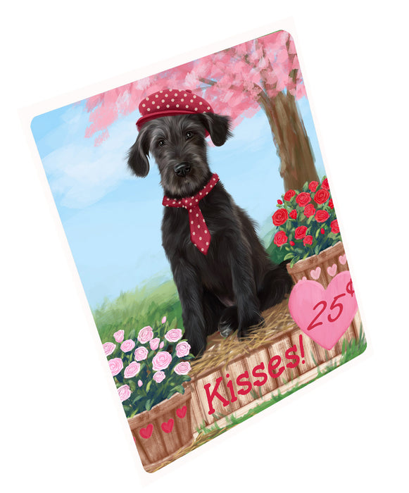 Rosie 25 Cent Kisses Wolfhound Dog Cutting Board - For Kitchen - Scratch & Stain Resistant - Designed To Stay In Place - Easy To Clean By Hand - Perfect for Chopping Meats, Vegetables, CA82924