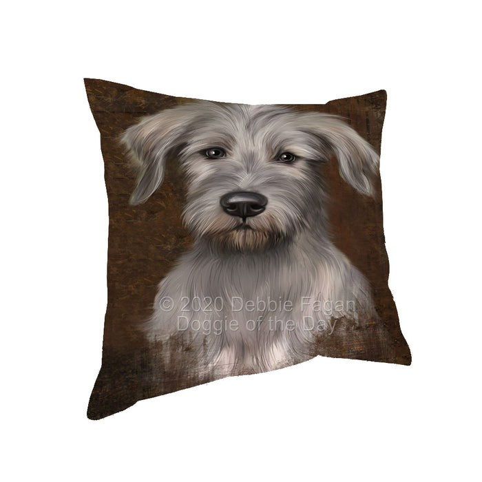 Rustic Wolfhound Dog Pillow with Top Quality High-Resolution Images - Ultra Soft Pet Pillows for Sleeping - Reversible & Comfort - Ideal Gift for Dog Lover - Cushion for Sofa Couch Bed - 100% Polyester, PILA91987
