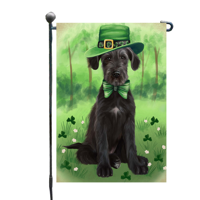 St. Patrick's Day Wolfhound Dog Garden Flags Outdoor Decor for Homes and Gardens Double Sided Garden Yard Spring Decorative Vertical Home Flags Garden Porch Lawn Flag for Decorations GFLG68593