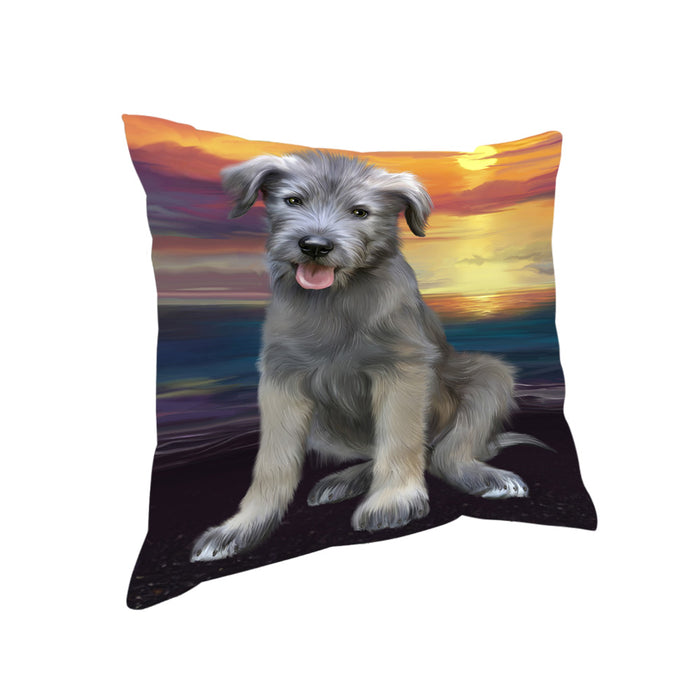 Sunset Wolfhound Dog Pillow PIL86568