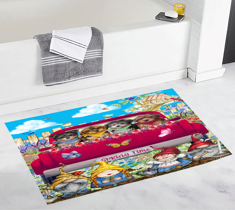 Yorkipoo Bath Mat: Explore a Variety of Designs, Custom, Personalized, Non-Slip Bathroom Floor Rug Mats, Gift for Dog and Pet Lovers