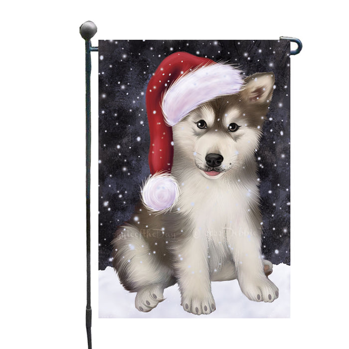 Christmas Let it Snow Alaskan Malamute Dog Garden Flags Outdoor Decor for Homes and Gardens Double Sided Garden Yard Spring Decorative Vertical Home Flags Garden Porch Lawn Flag for Decorations GFLG68716