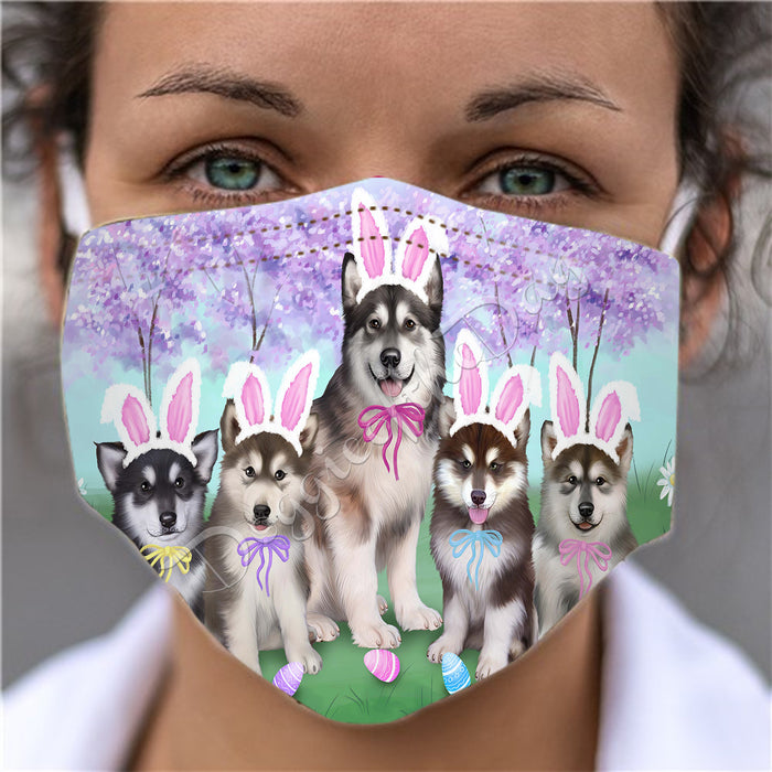 Easter Holiday Alaskan Malamute Dogs Face Mask FM49564