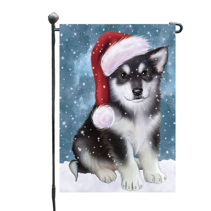 Christmas Let it Snow Alaskan Malamute Dog Garden Flags Outdoor Decor for Homes and Gardens Double Sided Garden Yard Spring Decorative Vertical Home Flags Garden Porch Lawn Flag for Decorations GFLG68718