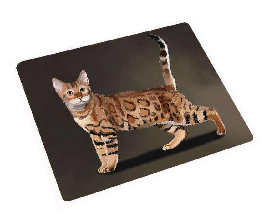 Bengal Cat Tempered Cutting Board