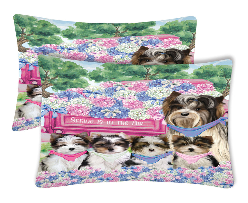 Biewer Terrier Pillow Case, Explore a Variety of Designs, Personalized, Soft and Cozy Pillowcases Set of 2, Custom, Dog Lover's Gift