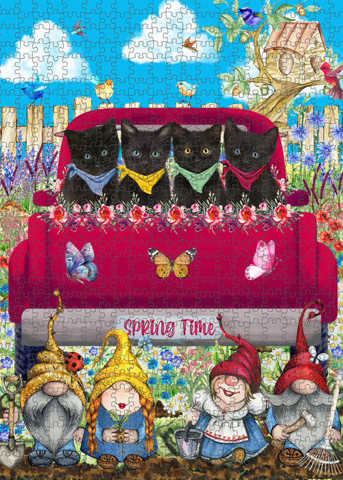 Black Cats Jigsaw Puzzle: Explore a Variety of Personalized Designs, Interlocking Puzzles Games for Adult, Custom, Cat Lover's Gifts