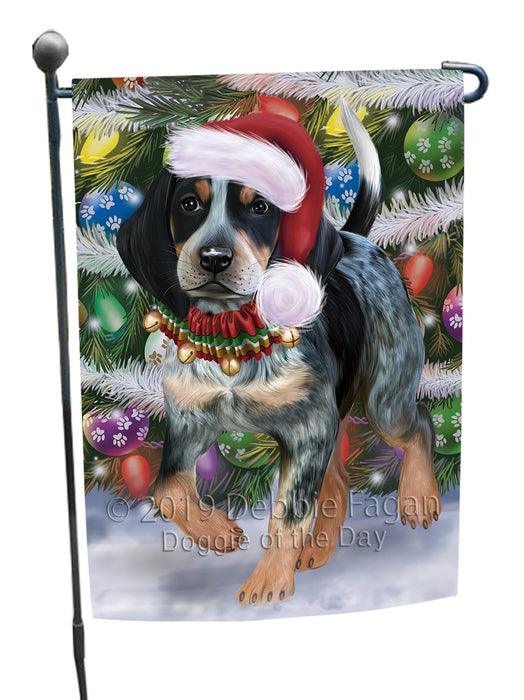 Chistmas Trotting in the Snow Bluetick Coonhound Dog Garden Flags Outdoor Decor for Homes and Gardens Double Sided Garden Yard Spring Decorative Vertical Home Flags Garden Porch Lawn Flag for Decorations GFLG68491
