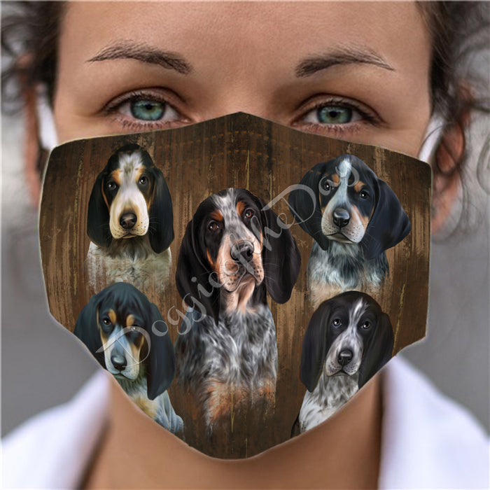Rustic Bluetick Coonhound Dogs Face Mask FM50033