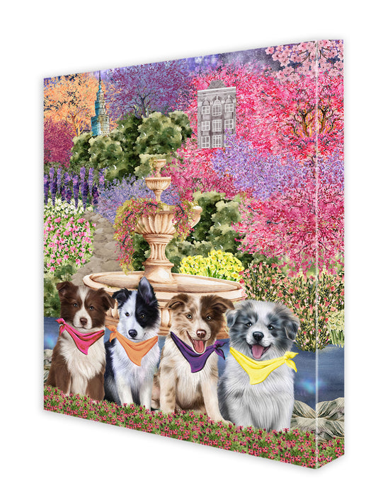 Border Collie Canvas: Explore a Variety of Designs, Custom, Digital Art Wall Painting, Personalized, Ready to Hang Halloween Room Decor, Pet Gift for Dog Lovers