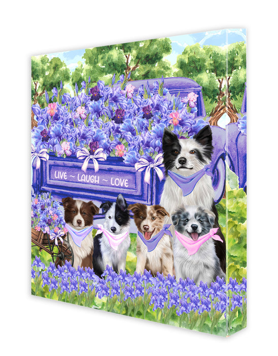 Border Collie Canvas: Explore a Variety of Designs, Custom, Digital Art Wall Painting, Personalized, Ready to Hang Halloween Room Decor, Pet Gift for Dog Lovers