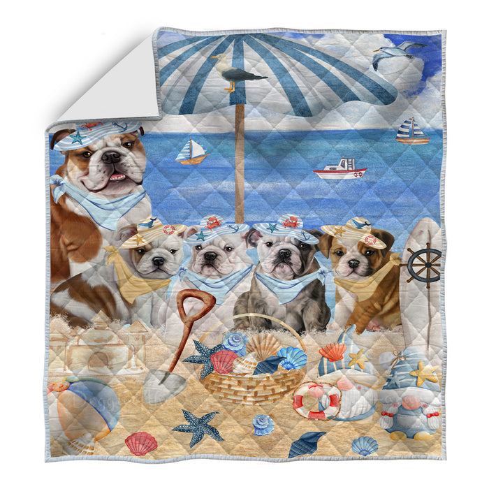 Bulldog Quilt: Explore a Variety of Personalized Designs, Custom, Bedding Coverlet Quilted, Pet and Dog Lovers Gift