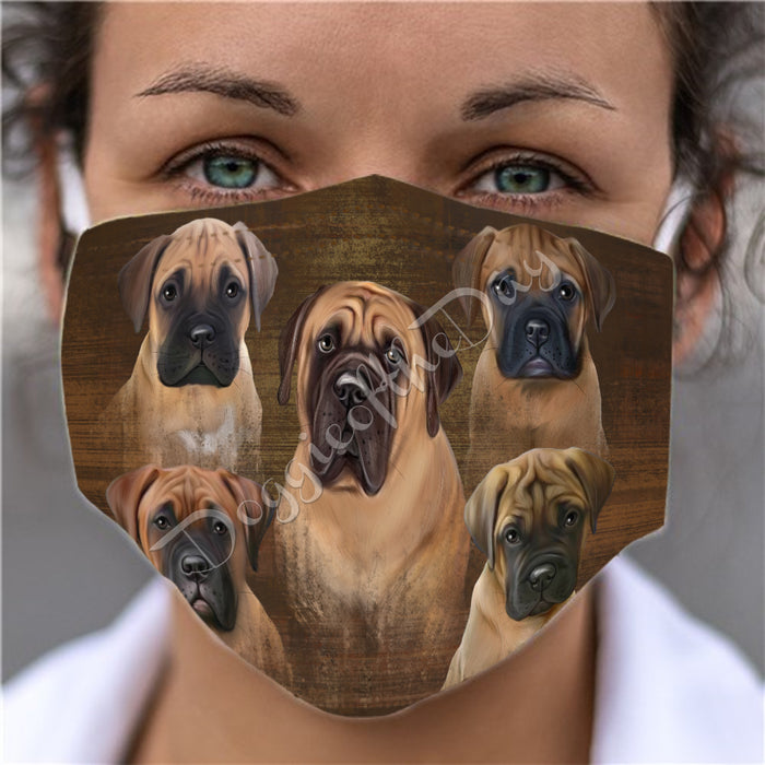 Rustic Bullmastiff Dogs Face Mask FM50040