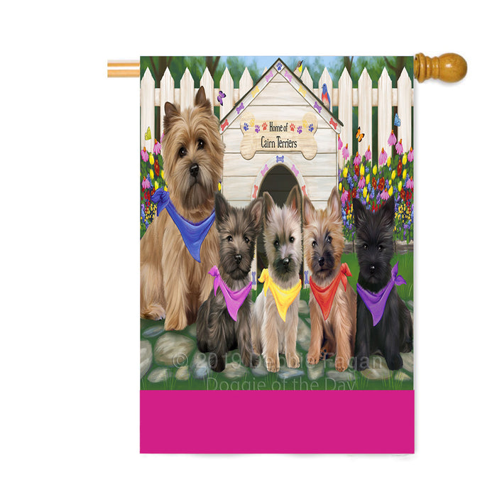 Personalized Spring Dog House Cairn Terrier Dogs Custom House Flag FLG-DOTD-A62856