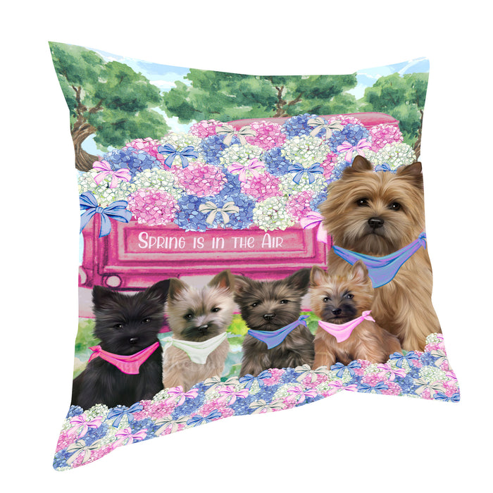 Cairn Terrier Pillow, Cushion Throw Pillows for Sofa Couch Bed, Explore a Variety of Designs, Custom, Personalized, Dog and Pet Lovers Gift