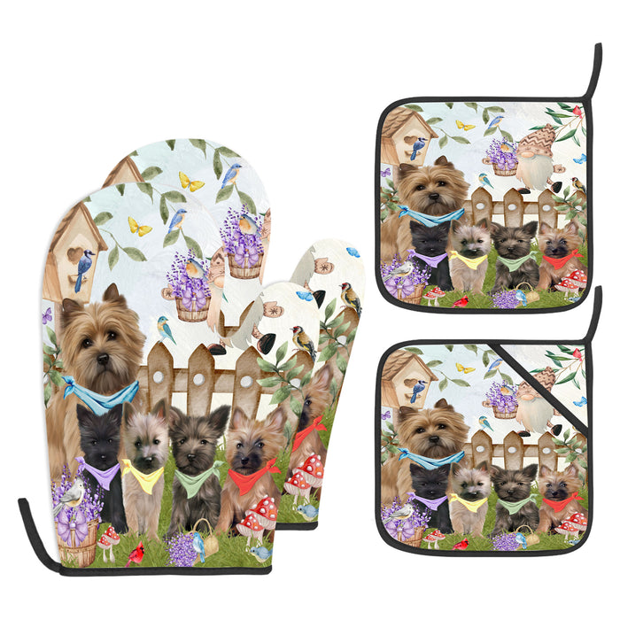 Cairn Terrier Oven Mitts and Pot Holder, Explore a Variety of Designs, Custom, Kitchen Gloves for Cooking with Potholders, Personalized, Dog and Pet Lovers Gift